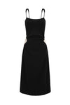 SWAYING/KNIT waist crochet suspender dress SW24SS2L09 black